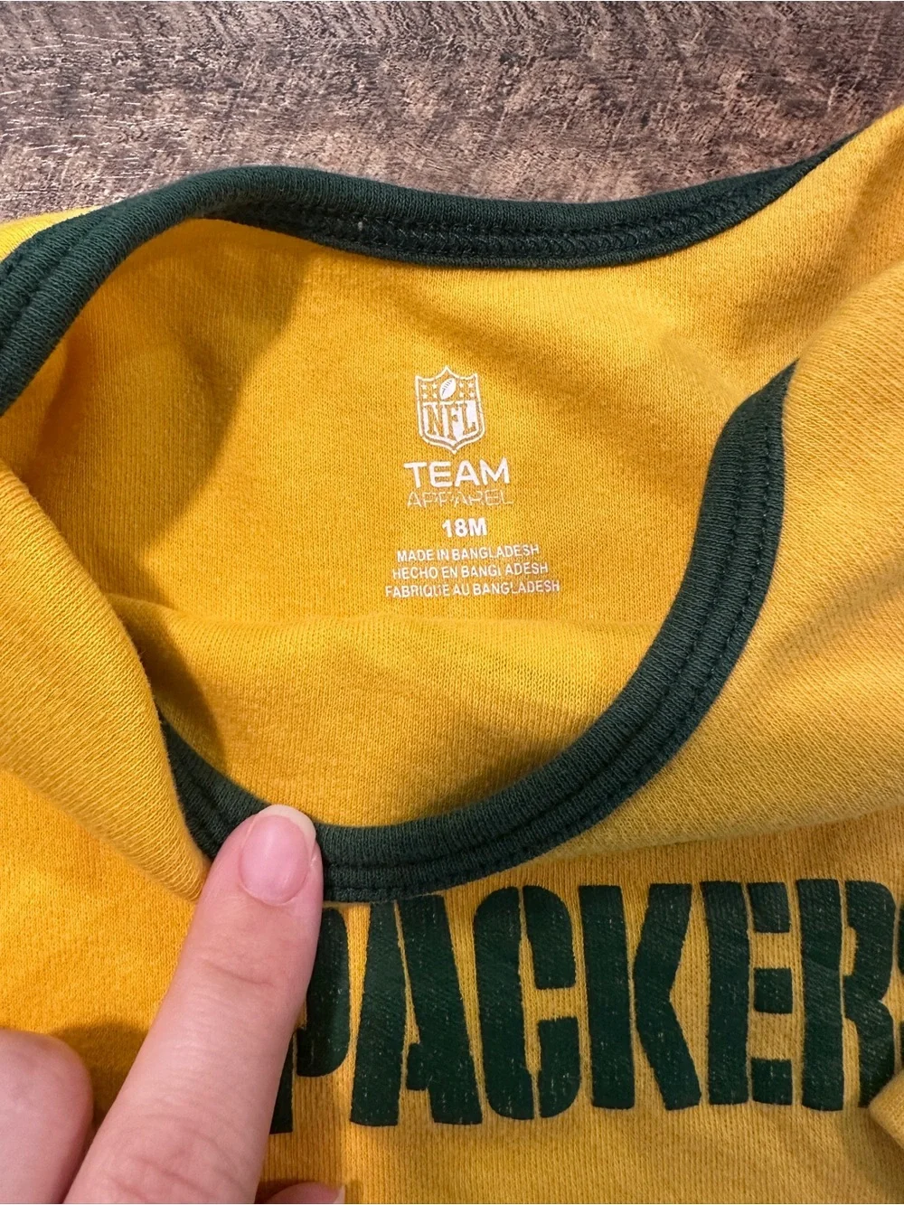 Green Bay Packers Baby Bundle NFL Team Apparel 6–9M/6–12M +FREE Bib & Burp Cloth